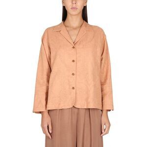 ALYSI Textured Button-Up Shirt Jacket Women BROWN Coats & Jackets